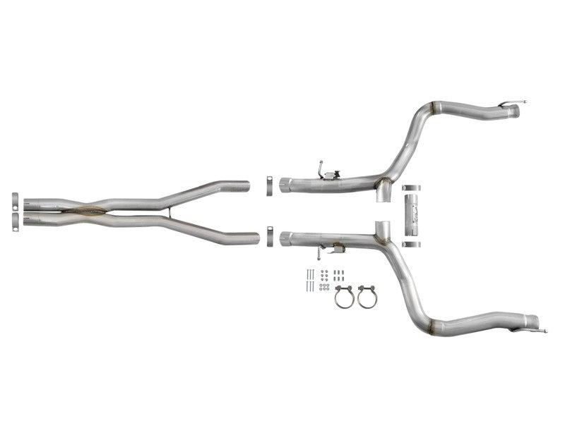 aFe MACH Force-Xp 3in 304 SS Cat-Back Exhaust 15-20 Dodge Charger Hellcat V8-6.2L/6.4L w/o Muffler Catback aFe