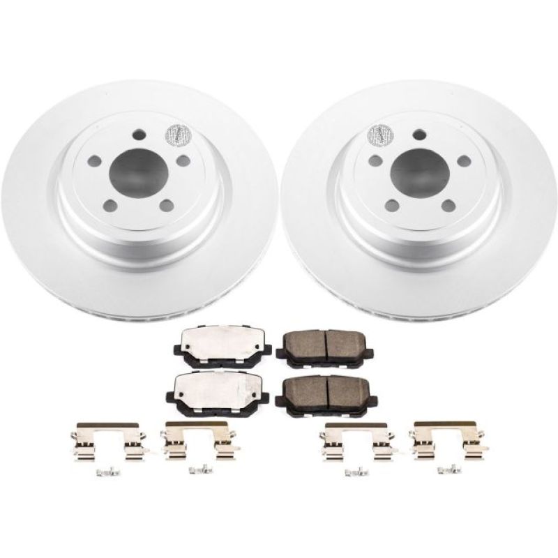 Power Stop 14-19 Dodge Charger Rear Z17 Evolution Geomet Coated Brake Kit Brake Kits - Performance Blank PowerStop