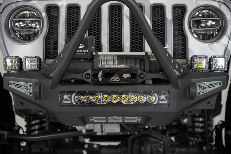 Addictive Desert Designs 1-5/16in Winch Fairlead Plate w/ Recessed Round End Hook - Black Winch Accessories Addictive Desert Designs