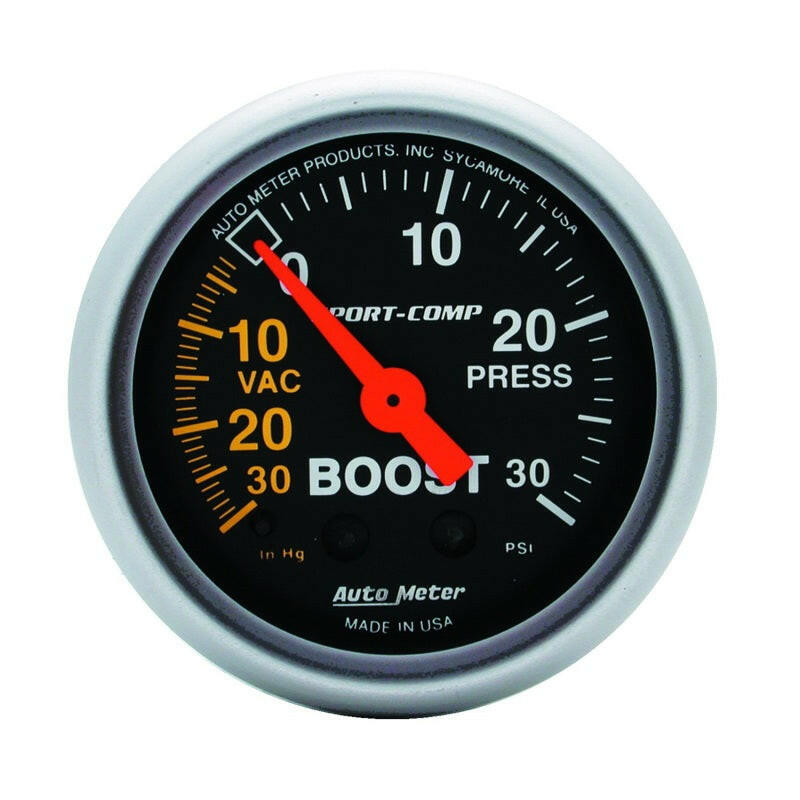 Autometer Sport-Comp 52mm 30 PSI Mechanical Boost Gauge Gauges AutoMeter