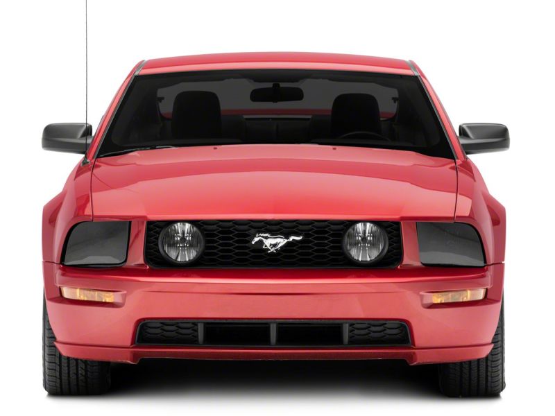 Raxiom 05-09 Ford Mustang Axial Series OEM Style Rep Headlights- Chrome Housing- Smoked Lens Headlights Raxiom