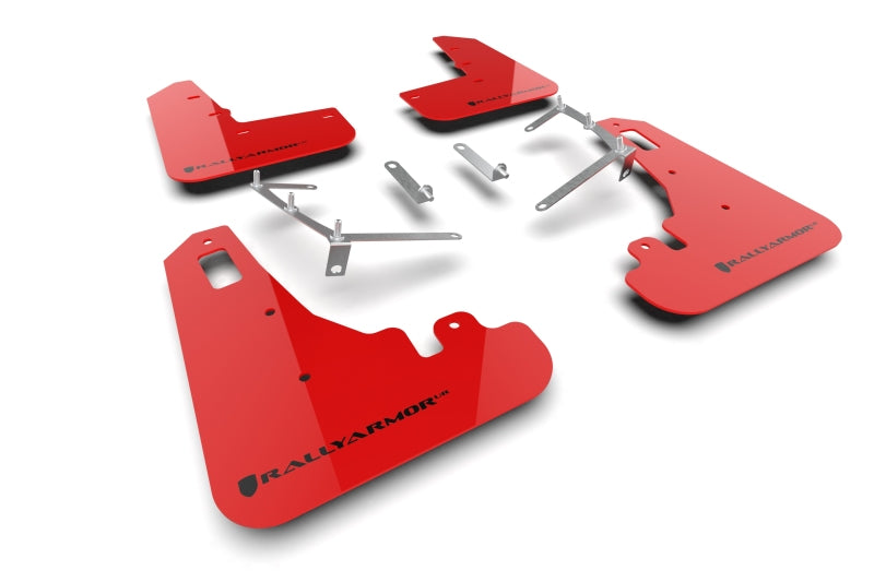 Rally Armor 22-25 Subaru BRZ / Toyota GR86 Red UR Mud Flap w/Black Logo Mud Flaps Rally Armor