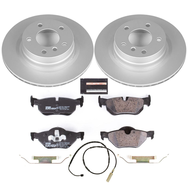 Power Stop 11-13 BMW 328i Rear Euro-Stop Brake Kit Brake Kits - OE PowerStop