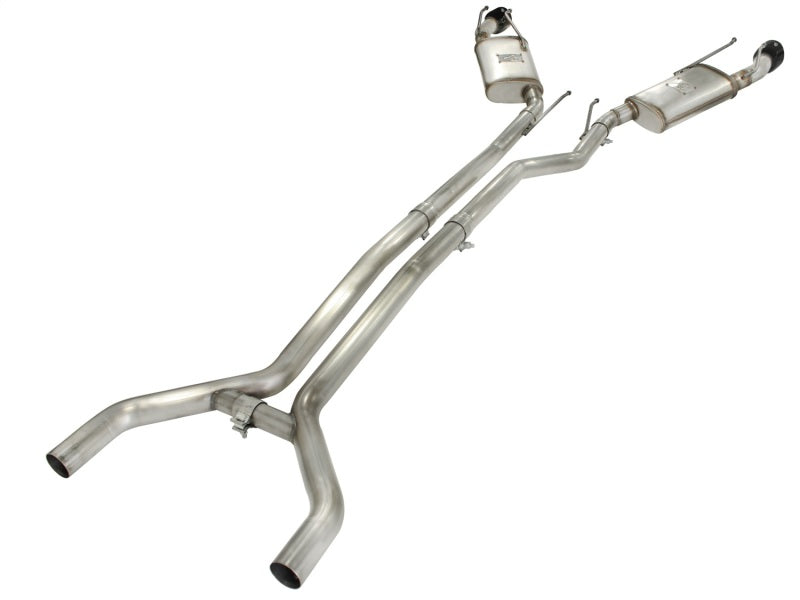aFe MACHForce XP Exhaust 2.5in Stainless Steel CB/10-13 Chevy Camaro V6-3.6L (td) (gloss blk tip) Catback aFe