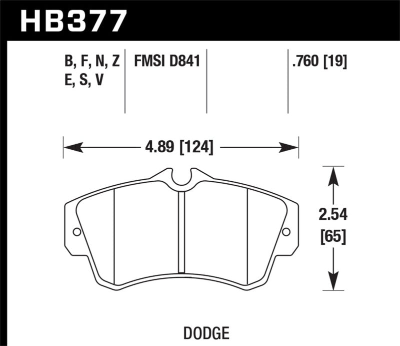 Hawk SRT4 HPS Street Front Brake Pads Brake Pads - Performance Hawk Performance