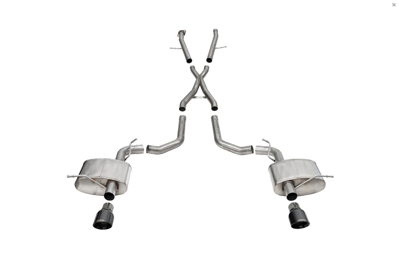 Corsa 2018-2025 Dodge Durango SRT 392 Cat-Back 2.75in Dual Rear Exit Xtreme 4.5in Black PVD Tips Catback CORSA Performance
