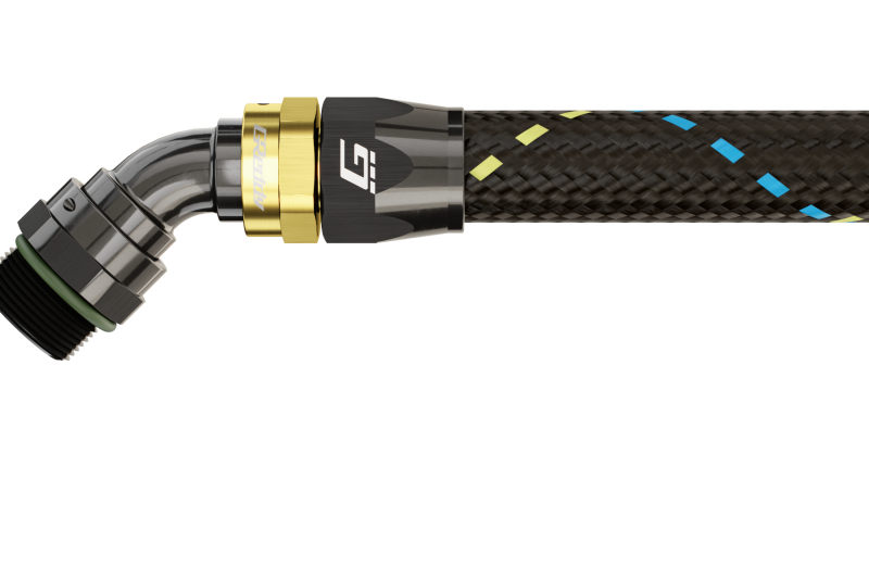 GReddy AN12 45 DEGREE ORB MALE BLACK/GOLD ANODIZED Oil Line Kits GReddy