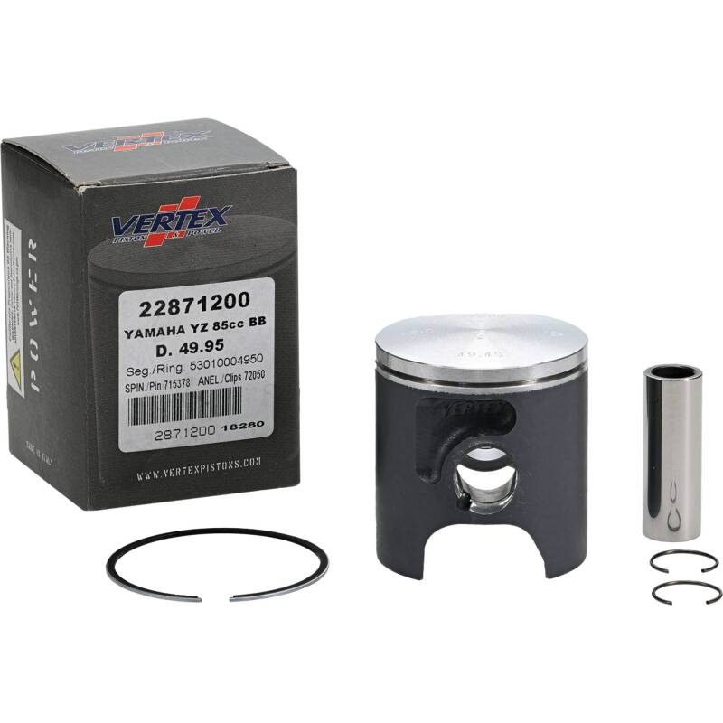 Vertex Piston 02-18 Yamaha YZ 85 85cc +2mm Cast Big Bore Piston Kit 92cc. Piston Sets - Powersports Vertex Pistons