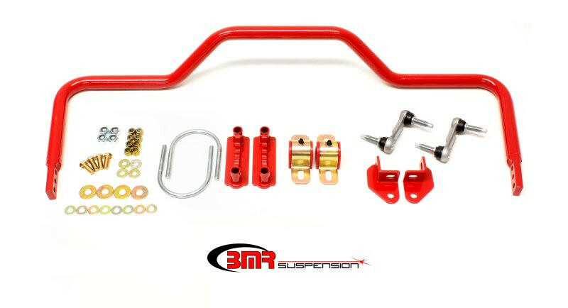 BMR 64-72 A-Body Rear Pro-Touring Style Hollow 1.125in Sway Bar Kit - Red Sway Bars BMR Suspension