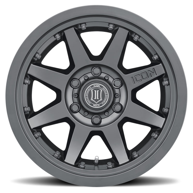 ICON Rebound Pro 17x8.5 6x5.5 25mm Offset 5.75in BS 95.1mm Bore Satin Black Wheel Wheels - Cast ICON