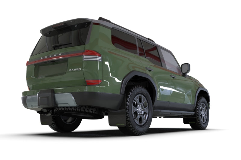Rally Armor 2024+ Lexus GX-550 Overtrail Black UR Mud Flap Dark Green Logo Mud Flaps Rally Armor