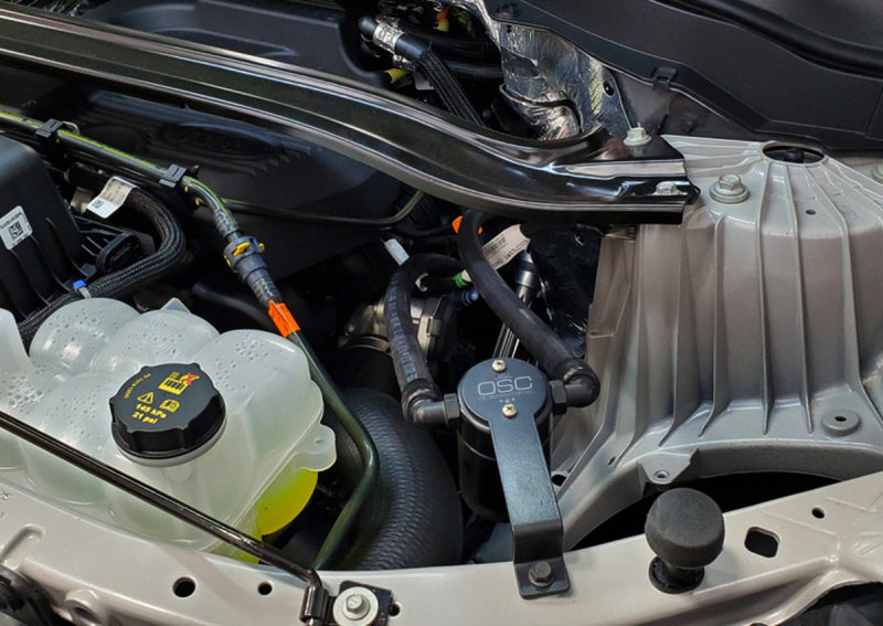 J&amp;L 2020-2024 Ford Explorer 2.3L EcoBoost Driver Side Oil Separator 3.0 - Black Anodized Oil Separators J&L