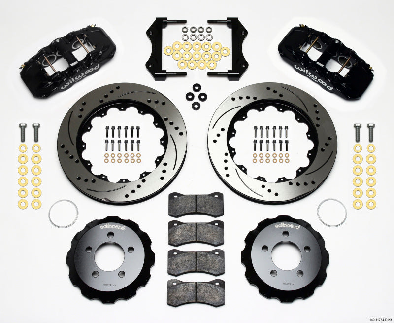 Wilwood AERO6 Front Hat Kit 14.25 Drilled 2006-10 Magnum/Challenger/Charger/300C Big Brake Kits Wilwood