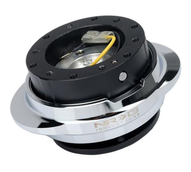 NRG Quick Release Kit - Black Body/ Silver Oval Ring Quick Release Adapters NRG