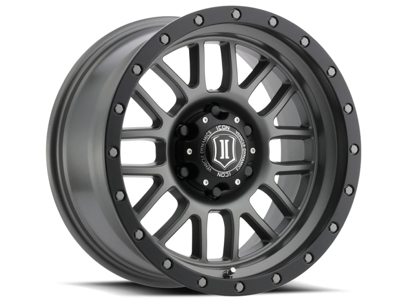 ICON Alpha 17x8.5 5x5 0mm Offset 4.75in BS 71.5mm Bore Titanium Wheel Wheels - Cast ICON