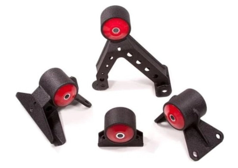 Innovative 07-13 Mitsubishi Evolution 4B11T Black Steel Mounts 75A Bushings Engine Mounts Innovative Mounts
