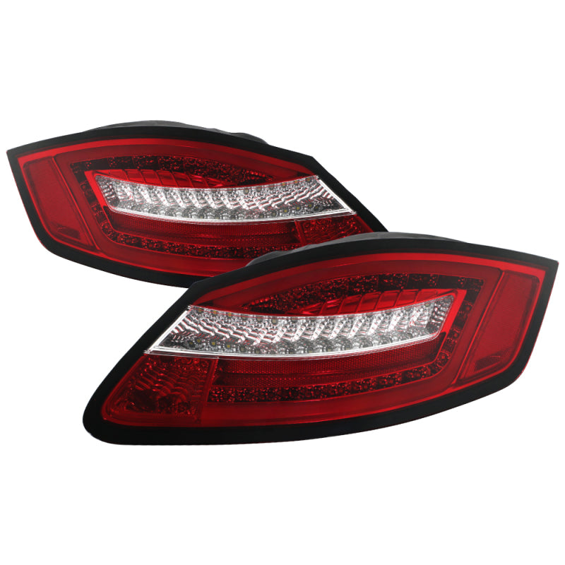Spyder Porsche 987 Cayman 06-08 / Boxster 05-08 LED Tail Lights - Red Clear ALT-YD-P98705-LED-RC Tail Lights SPYDER
