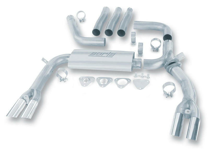 Borla 84-92 Chevrolet Camaro / Pontiac Trans Am 5.0L/5.7L V8 3in Adj SS Cat-Back Exhaust w/ Adapters Catback Borla