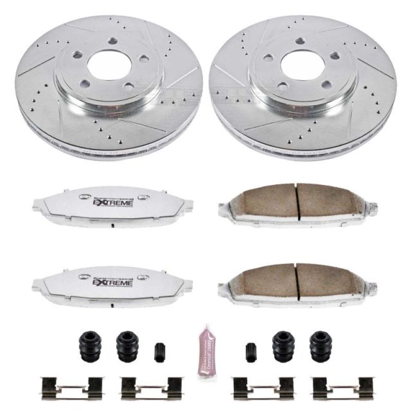 Power Stop 03-11 Ford Crown Victoria Front Z26 Street Warrior Brake Kit Brake Kits - Performance D&S PowerStop