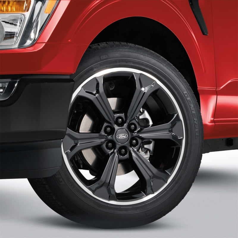 Ford Racing 15-23 F-150 22in Wheel Kit - Black w/Machined Face Wheels - Cast Ford Racing