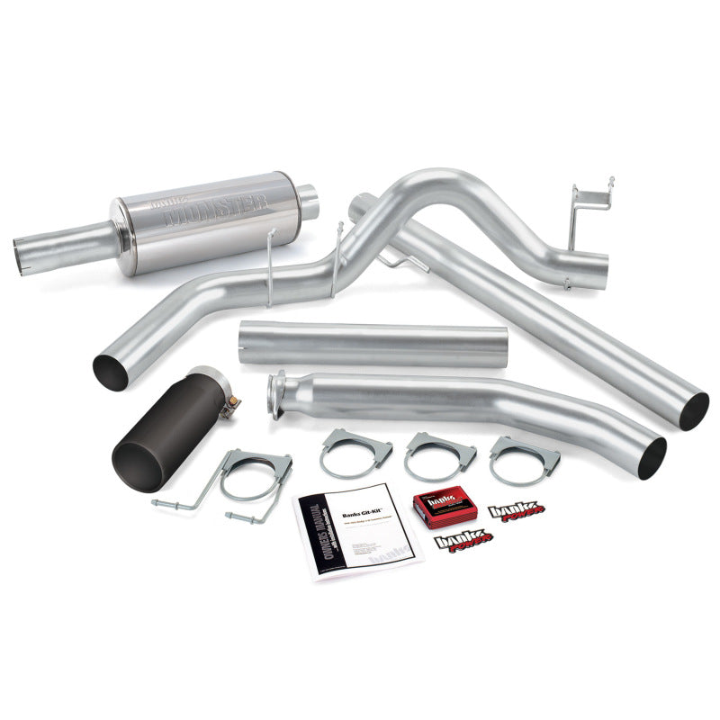 Banks Power 98-00 Dodge 5.9L Ext Cab Git-Kit - SS Single Exhaust w/ Black Tip Performance Packages Banks Power