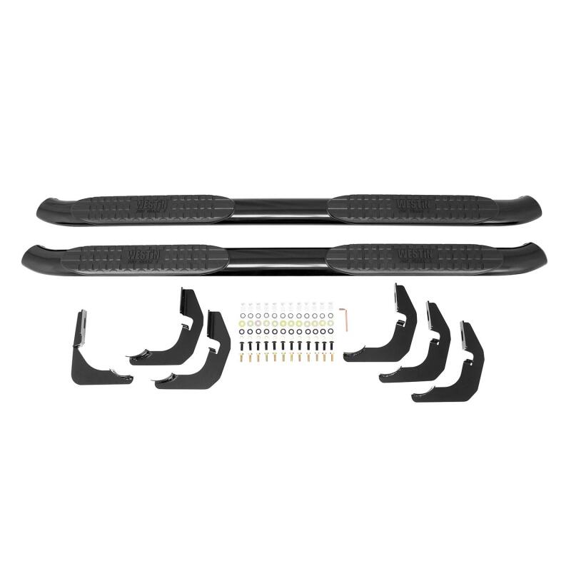 Westin 2009-2014 Ford F-150 SuperCab PRO TRAXX 4 Oval Nerf Step Bars - Black Nerf Bars Westin