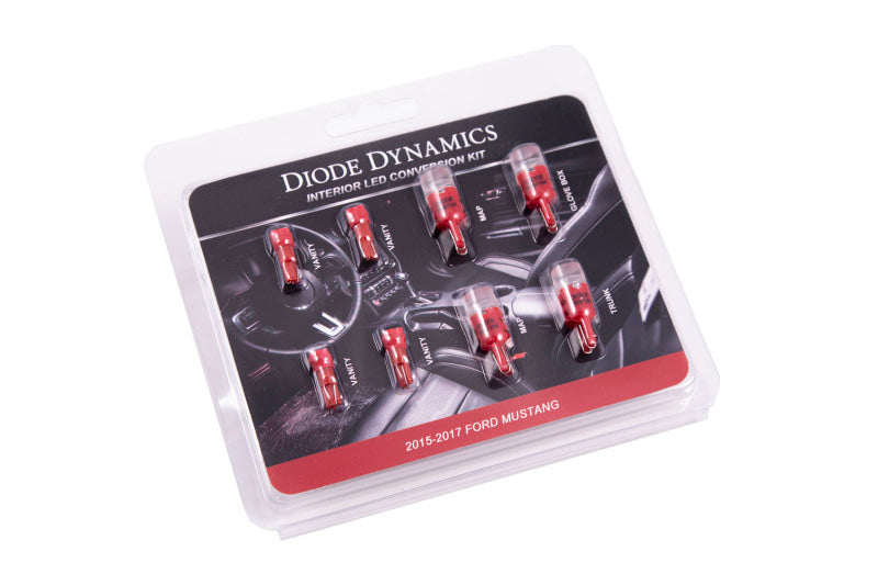Diode Dynamics Mustang Interior Light Kit 15-17 Mustang Stage 2 - Red Bulbs Diode Dynamics