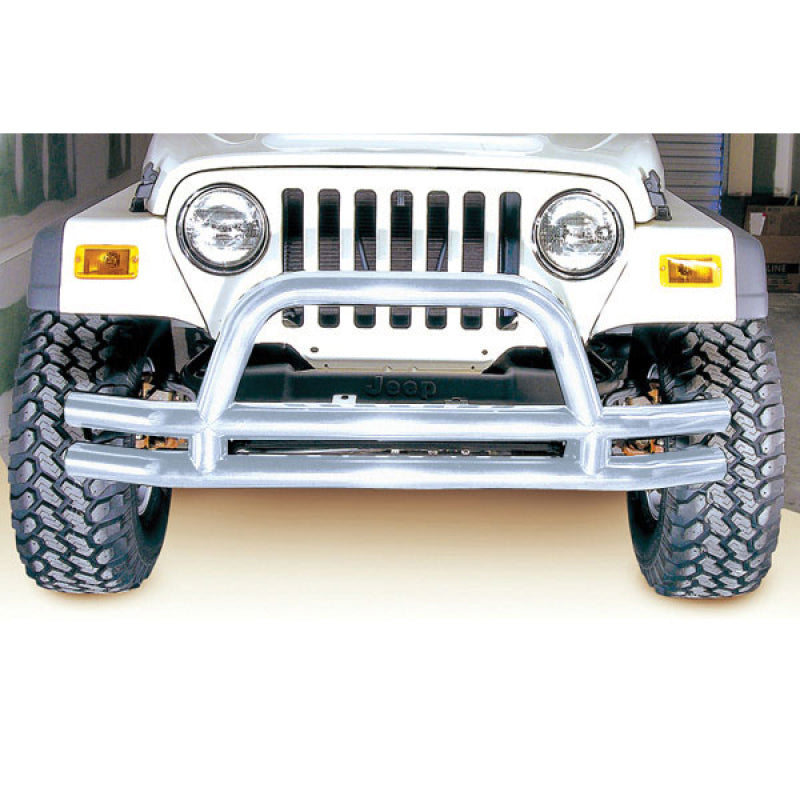 Rugged Ridge 3-In Double Tube Front Bumper SS 76-06 Models Bumper Accessories Rugged Ridge