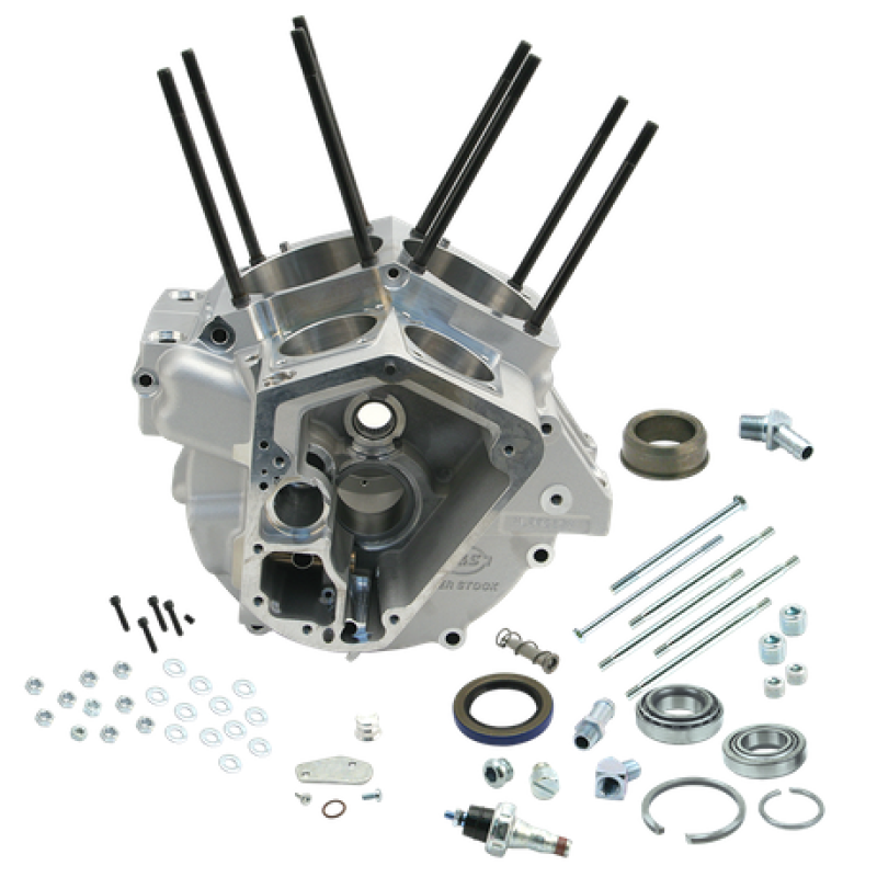 S&S Cycle 84-91 BT w/ 3-5/8in Bore Super Stock Alternator Style Crankcase - Natural Crankshafts S&S Cycle