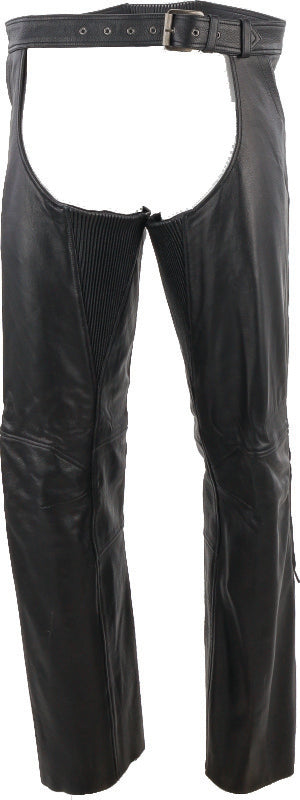 Kuryakyn Leather By River Road Plains Leather Chaps Black - Small Pants Kuryakyn