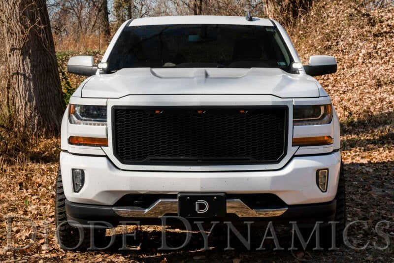 Diode Dynamics 14-19 Silverado/Sierra SSC2 LED Ditch Light Kit - Yellow Pro Combo Light Accessories and Wiring Diode Dynamics