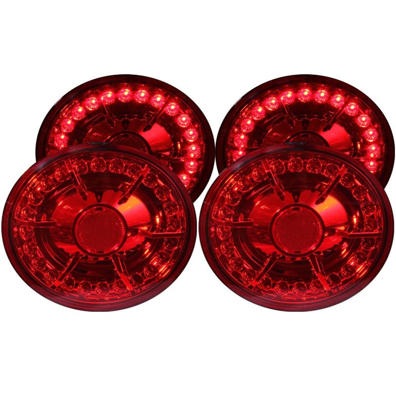 ANZO 2005-2010 Chevrolet Corvette LED Taillights Red 4pc Tail Lights ANZO