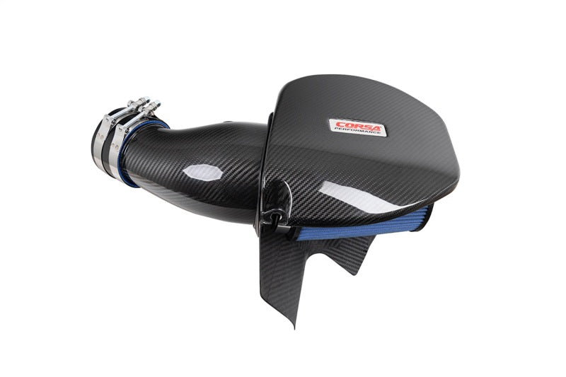 Corsa 21-23 Dodge Challenger/Charger 6.4L V8 Carbon Fiber Open Element Air Intake - Oiled Cold Air Intakes CORSA Performance