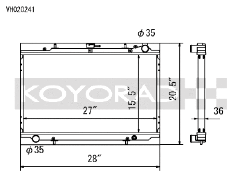Koyo 90-96 Nissan 300ZX 3.0L Non Turbo MT Radiator Radiators Koyo