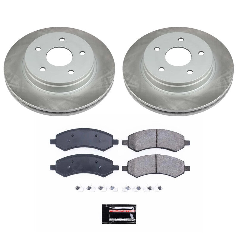 Power Stop 19-22 Ram 1500 Classic Front Semi-Coated Rotor Kit Brake Kits - Performance Blank PowerStop