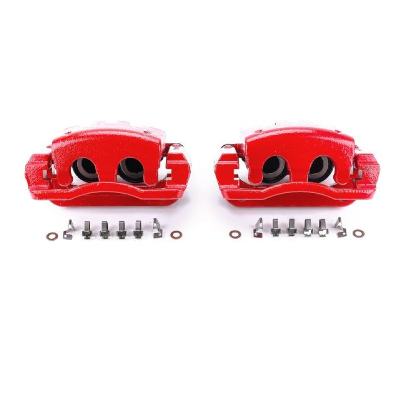 Power Stop 05-07 Ford F-250 Super Duty Rear Red Calipers w/Brackets - Pair Brake Calipers - Perf PowerStop