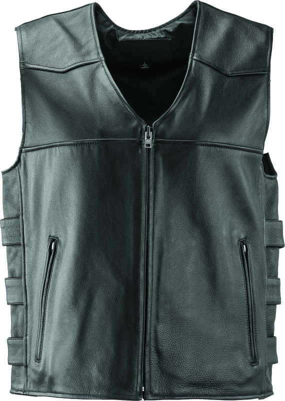Kuryakyn Leather By River Road Plains Leather Vest Black - XL Vests Kuryakyn