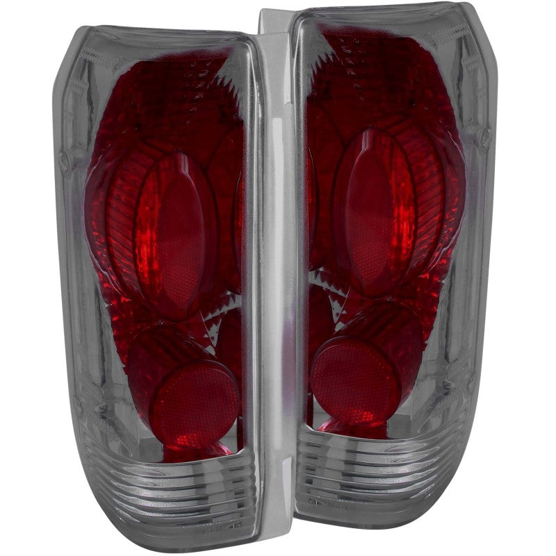 ANZO 1989-1996 Ford F-150 Taillights Smoke Tail Lights ANZO