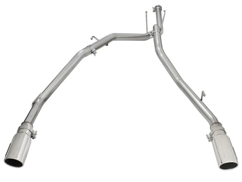 aFe MACHForce XP DPF-Back Exhaust 2.5in SS with Polished Tips 2014 Dodge Ram 1500 V6 3.0L EcoDiesel DPF Back aFe