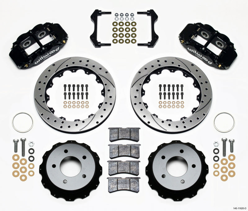 Wilwood Narrow Superlite 4R Rear Kit 12.88in Drilled 84-87 Corvette C4 Big Brake Kits Wilwood