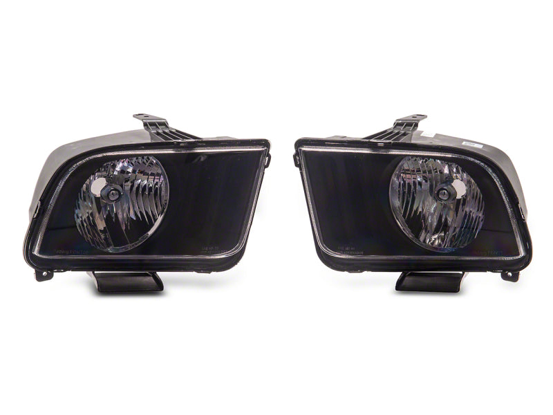 Raxiom 05-09 Ford Mustang Axial Series OEM Style Rep Headlights- Chrome Housing (Clear Lens) Headlights Raxiom
