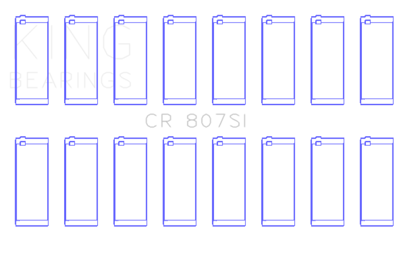 King Engine Bearings Chevy LS1 / LS6 / LS3 (Size STD) Silicone Bi-Metal Alum Rod Bearing Set Bearings King Engine Bearings