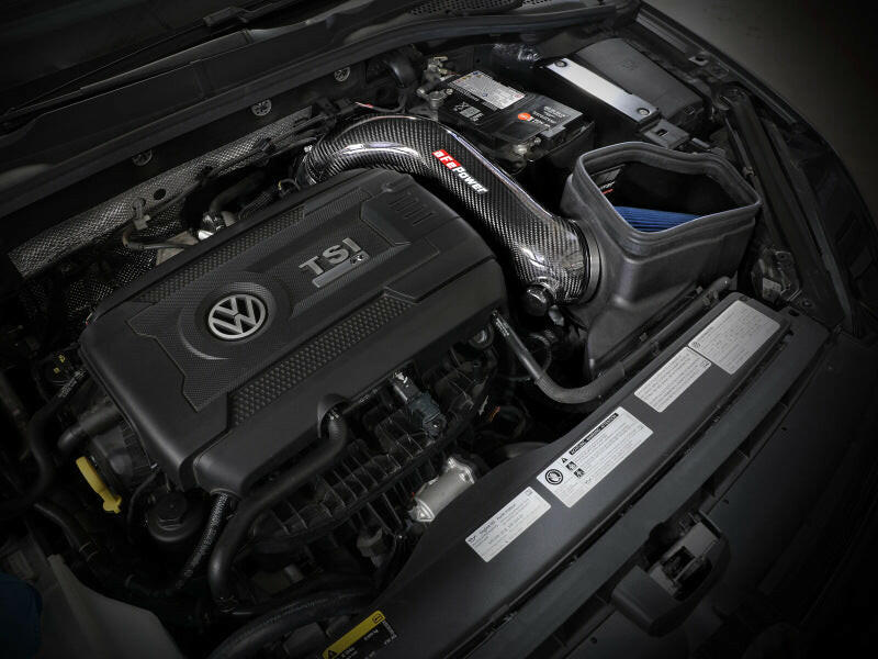 aFe 15-19 VW Golf R (MKVII) L4-2.0L (t) Track Series Carbon Fiber Intake System w/ Pro 5R Filter Cold Air Intakes aFe