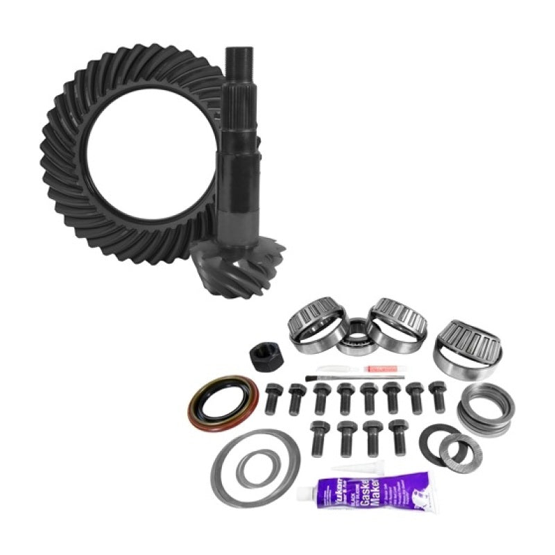 USA Standard Ring & Pinion Gear Set Dana 80 11.25in 3.73 Ratio w/ Install Kit 4.125in OD Head BRG Differential Install Kits Yukon Gear & Axle
