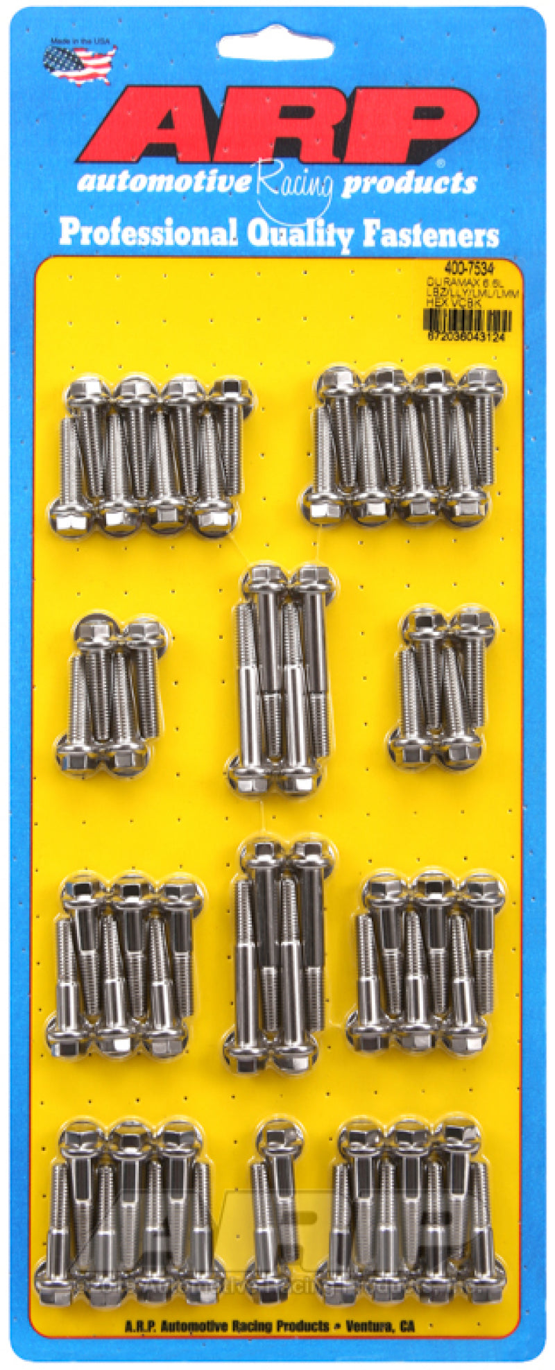 ARP Duramax 6.6L LBZ/LLY/LML/LMM Hex Valve Cover Bolt Kit - Polished Stainless Steel Hardware Kits - Other ARP