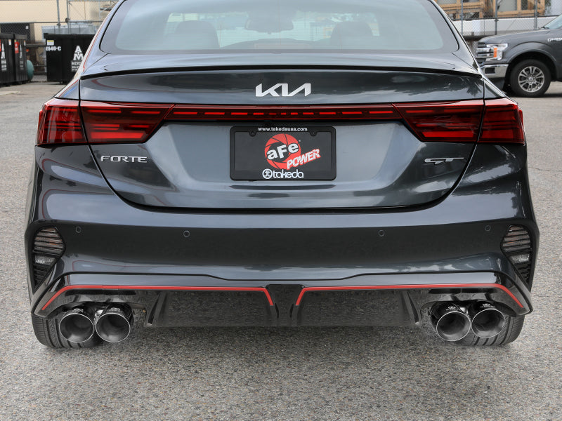 aFe 22-24 Kia Forte GT 1.6L 3in-2.5in 304 Stainless Steel Axle-Back Exhaust w/ Polished Tips Axle Back aFe