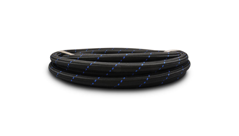Vibrant -12 AN Two-Tone Black/Blue Nylon Braided Flex Hose (20 foot roll) Hoses Vibrant