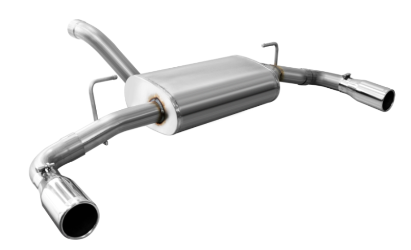 Corsa 2018-2025 Jeep Wrangler JL 2.5in Dual Rear Exit Polished Tips Touring Axle-Back Exhaust Axle Back CORSA Performance