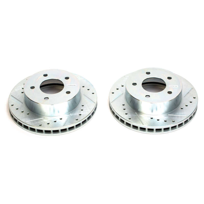 Power Stop 90-02 Chevrolet Astro Front Evolution Drilled & Slotted Rotors - Pair Brake Rotors - Slot & Drilled PowerStop