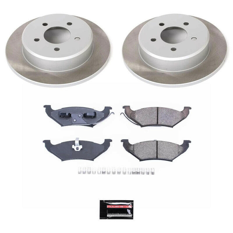 Power Stop 98-00 Plymouth Voyager Rear Semi-Coated Rotor Kit Brake Kits - Performance Blank PowerStop